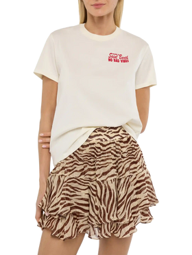 Emilie cotton t-shirt with No Bad Vibes print - MC2 Saint Barth