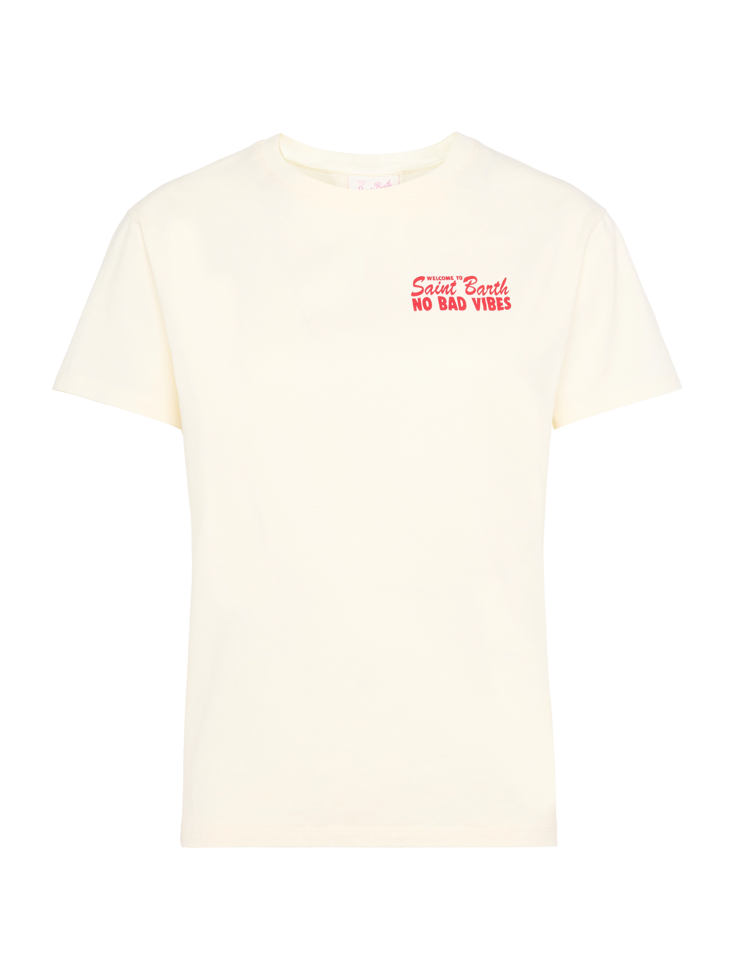 Emilie cotton t-shirt with No Bad Vibes print - MC2 Saint Barth
