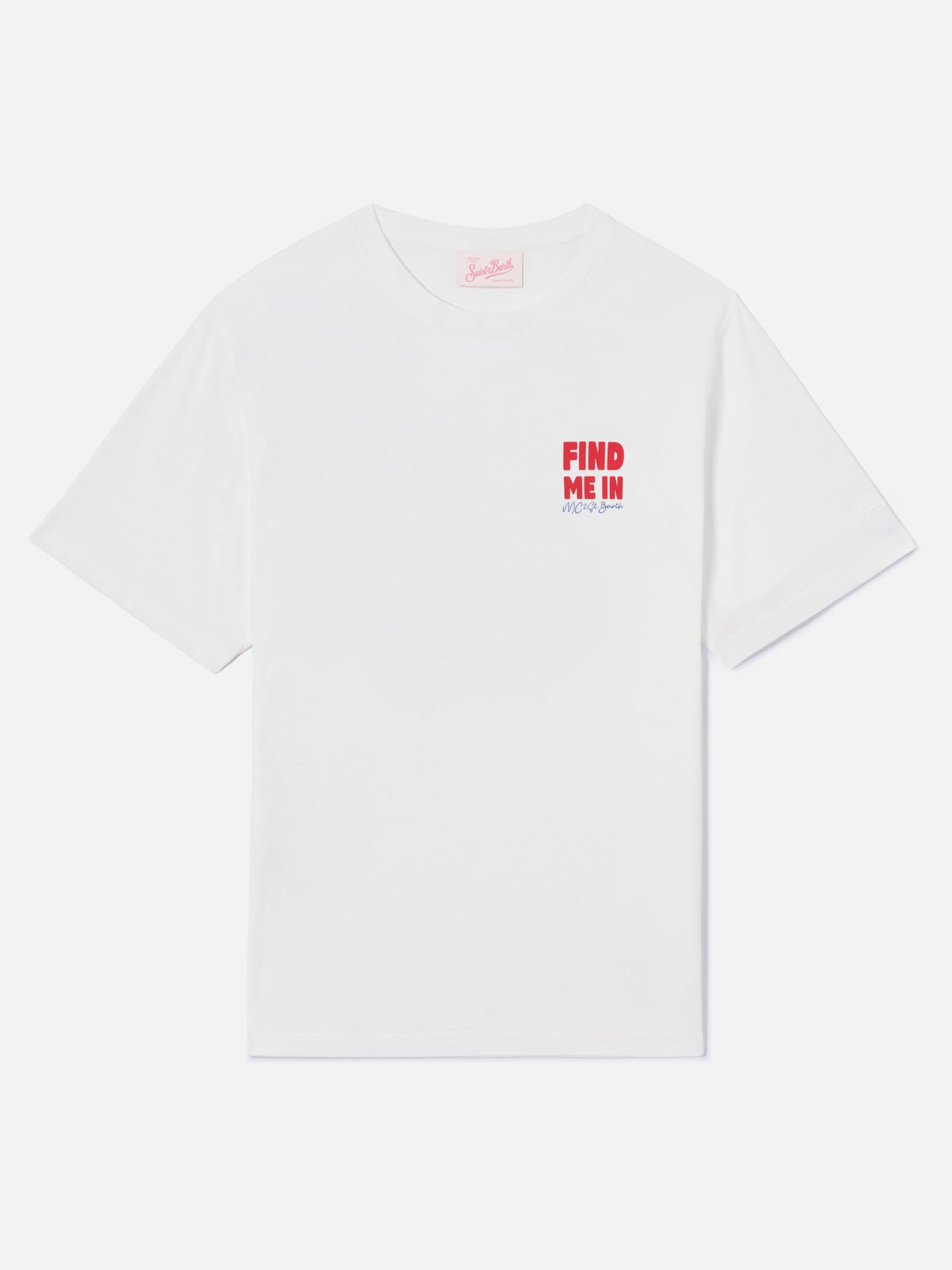 T-shirt Emilie blanc avec imprimé Find Me in Vacation 