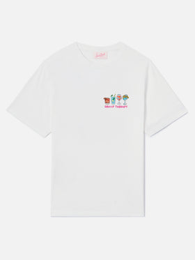 Camiseta Emilie blanca con bordado Group Therapy 