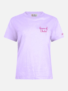 Winter cotton t-shirt Emilie with Queen of Chalet embroidery - MC2 Saint Barth