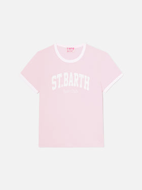 T-shirt Emilie String rosa con stampa Sport Club