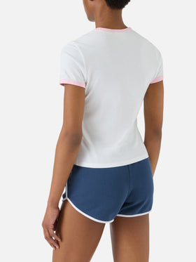 White Emilie String T-shirt with Snoopy print and Padel Lover embroidery | Special edition