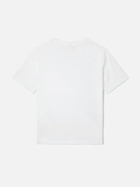 Camiseta Emilie Jr en algodón blanco con bordado Gossip and Shopping 
