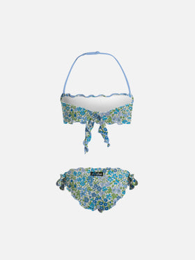 Girl Joanna Luise print bandeau classic bikini Emy | MADE WITH LIBERTY FABRIC - MC2 Saint Barth