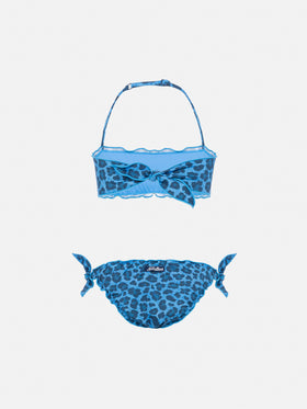 Emy classic bandeau bikini with animalier print - MC2 Saint Barth
