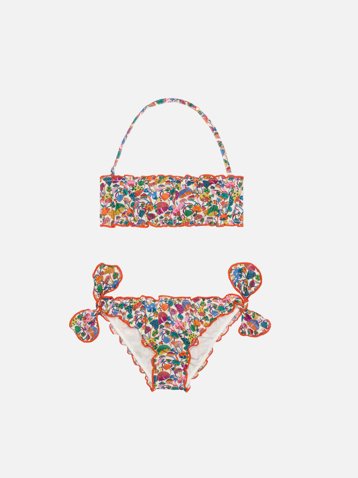 Girl bandeau bikini with Liberty print | Made with Liberty fabric