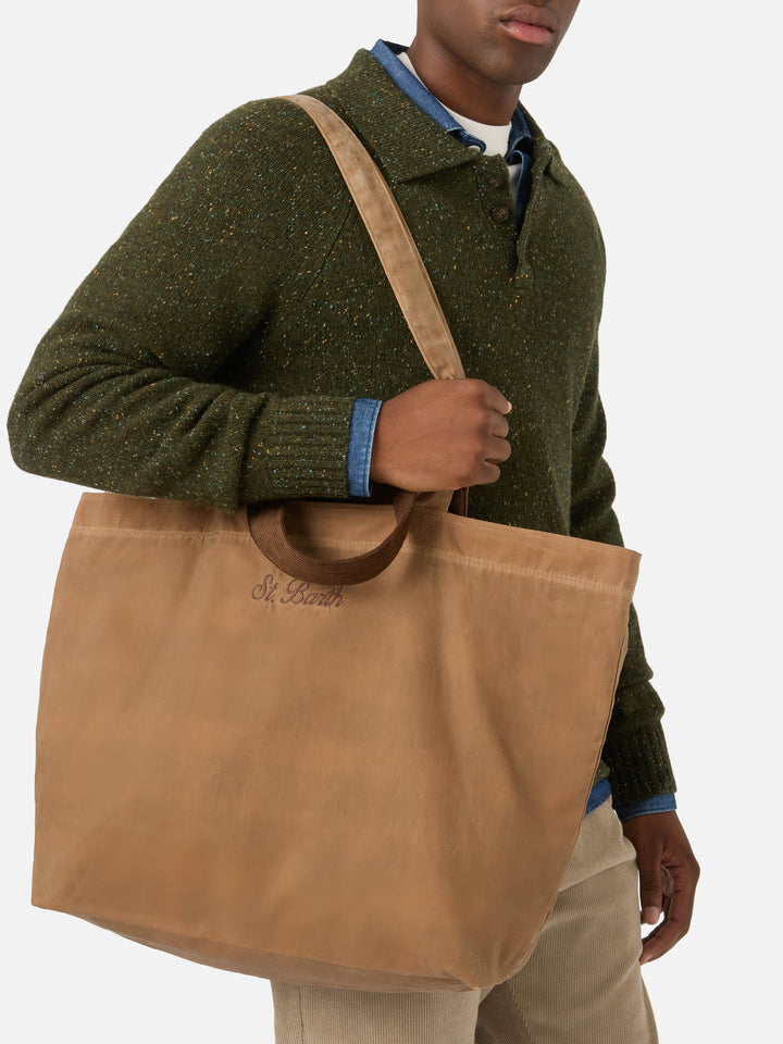 Bolso Nut Essential encerado tote con bordado del logo 