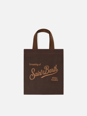 Bolso Brown Mini Essential de tote encerado con bordado del logo 
