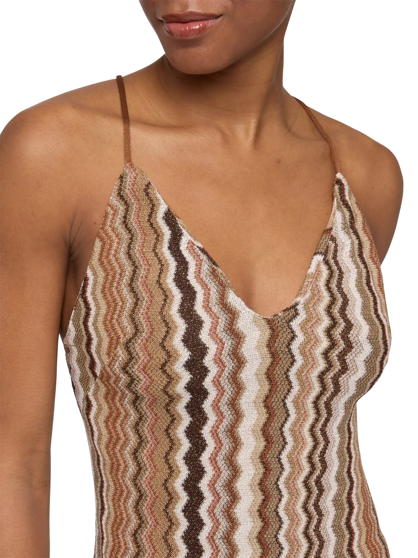 Eydis raschel knit chevron slip dress - MC2 Saint Barth