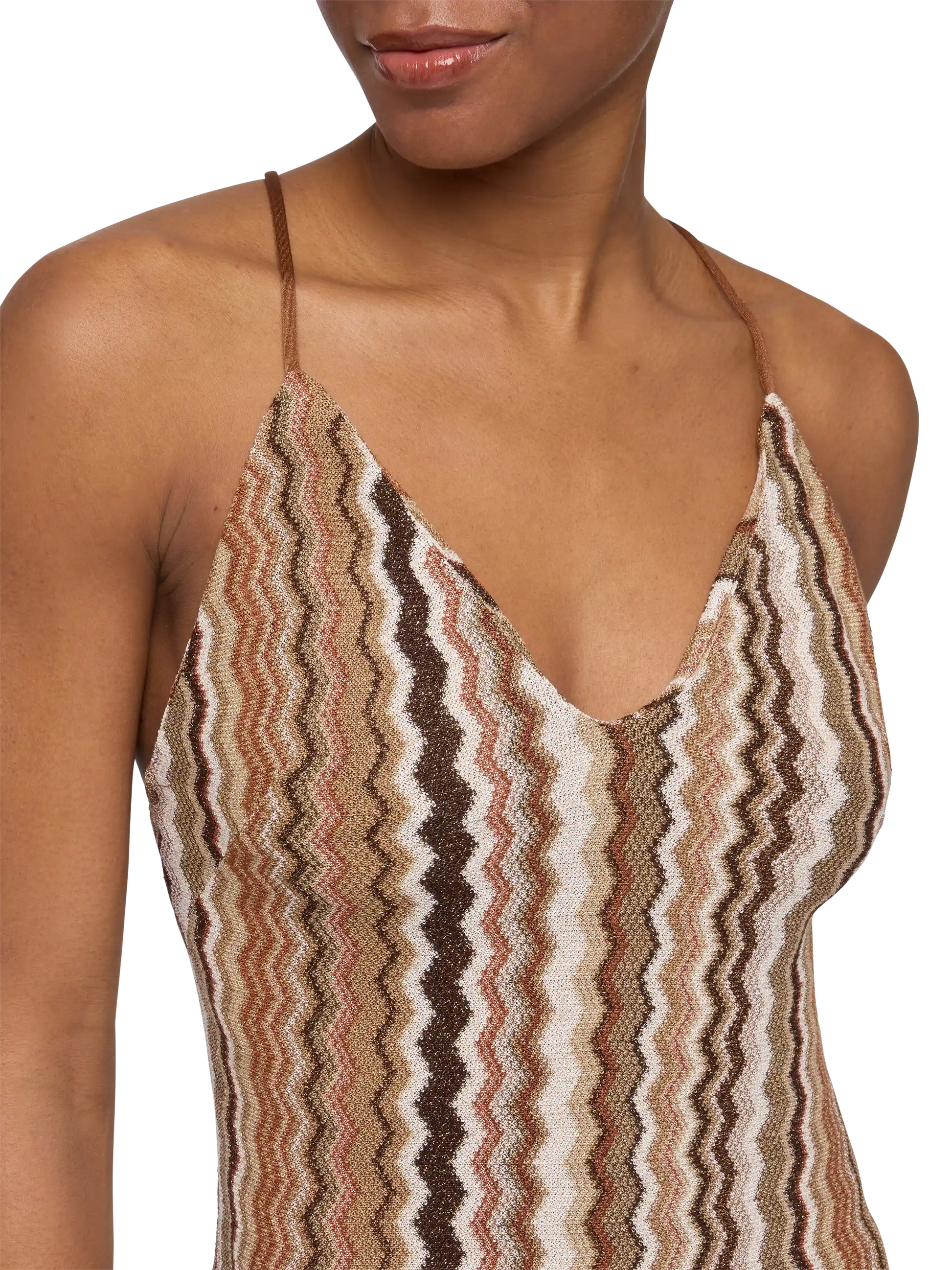 Eydis raschel knit chevron slip dress - MC2 Saint Barth