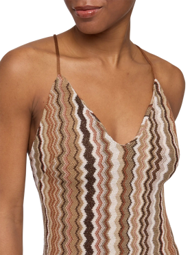 Eydis raschel knit chevron slip dress - MC2 Saint Barth