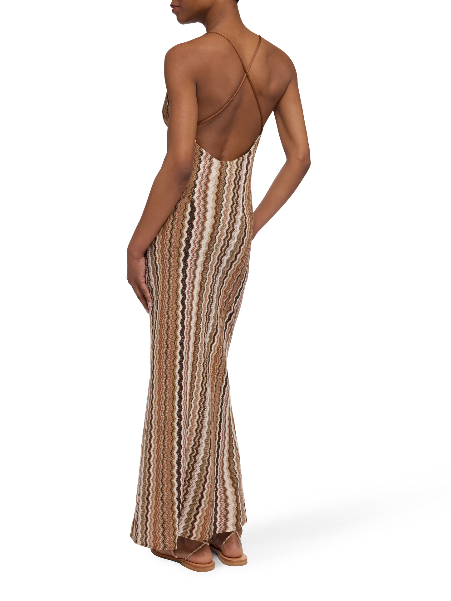 Eydis raschel knit chevron slip dress - MC2 Saint Barth