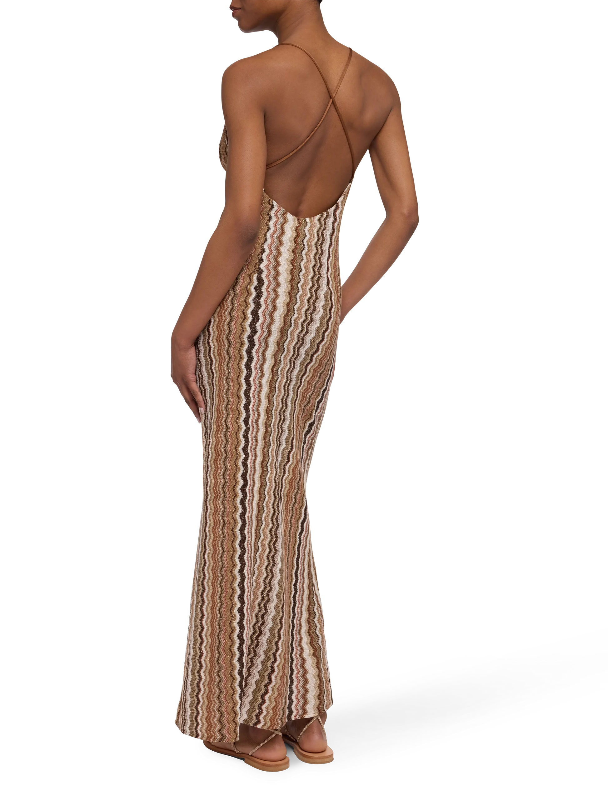 Eydis raschel knit chevron slip dress - MC2 Saint Barth