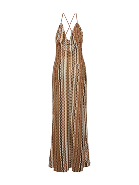 Eydis raschel knit chevron slip dress - MC2 Saint Barth
