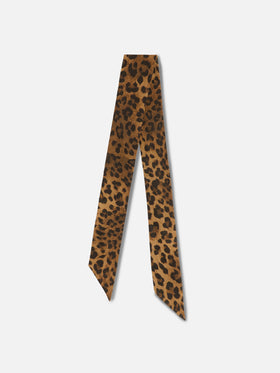 Foulard bandana en coton à imprimé léopard animalier 