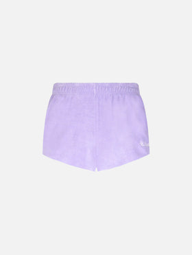 Woman terry cotton pull up shorts Francine