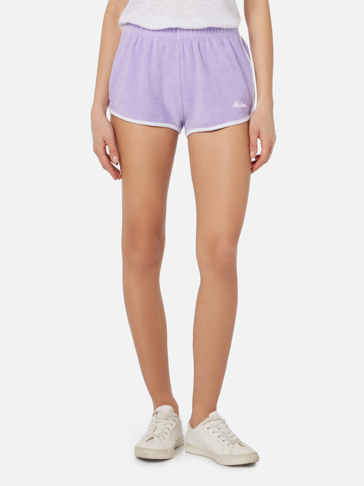 Woman terry cotton pull up shorts Francine
