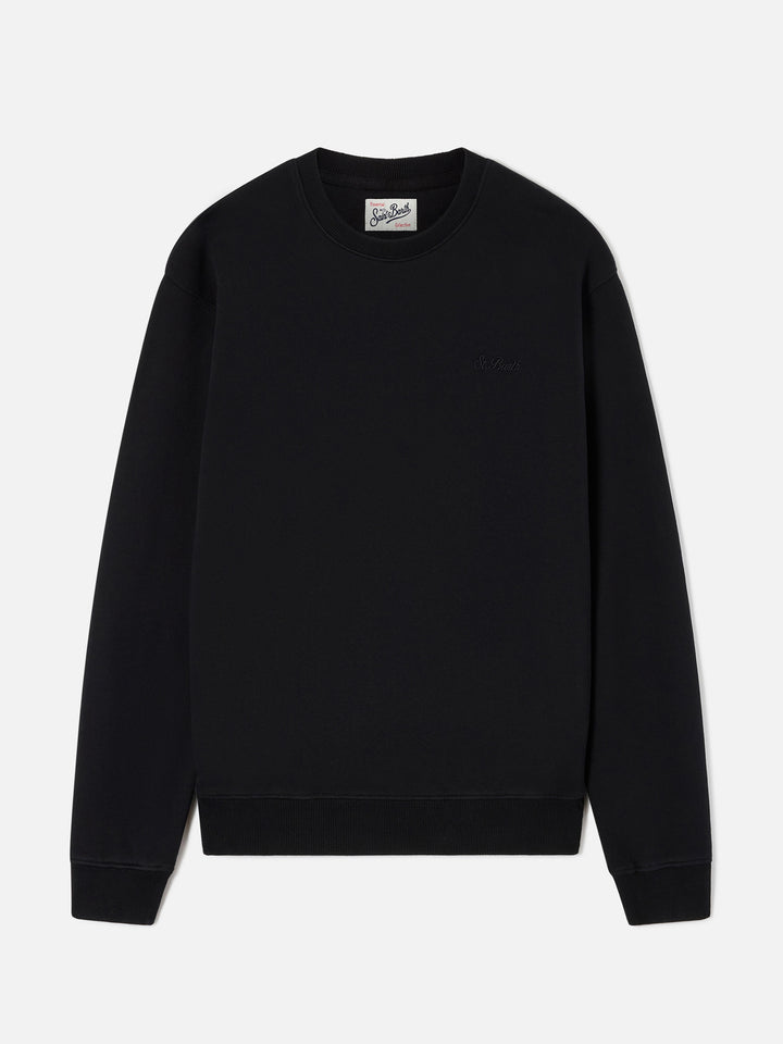 Sweat-shirt ras-du-cou Fourseason en coton noir 
