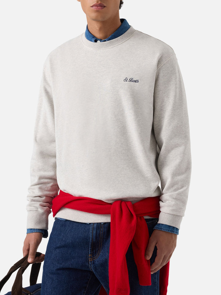 Sudadera con cuello redondo Fourseason en algodón gris 