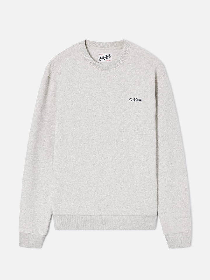 Grey Fourseason cotton sweatshirt with logo embroidery