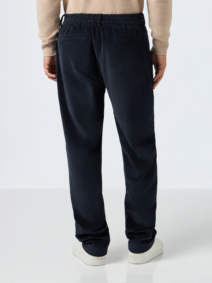 Man navy blue corduroy pants Fuji - MC2 Saint Barth