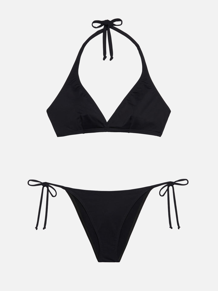 Gaia top bralette triangolo nero - Virgo slip mare classico nero