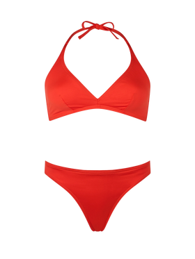 Woman orange triangle bralette bikini Gaia Maia - MC2 Saint Barth