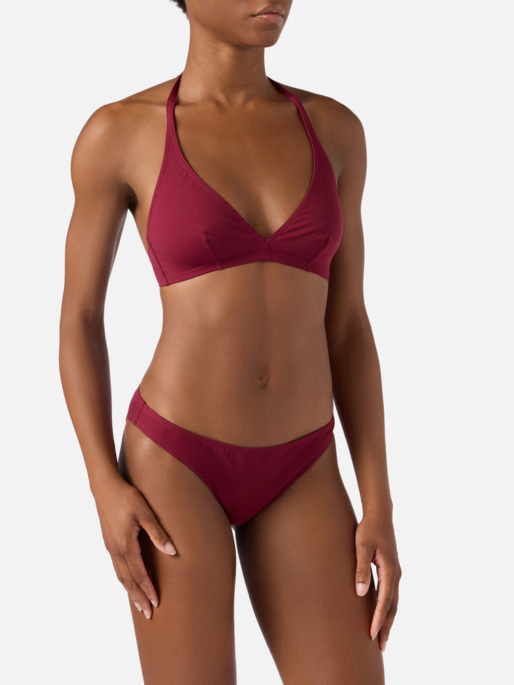 Gala bikini in solid bordeaux