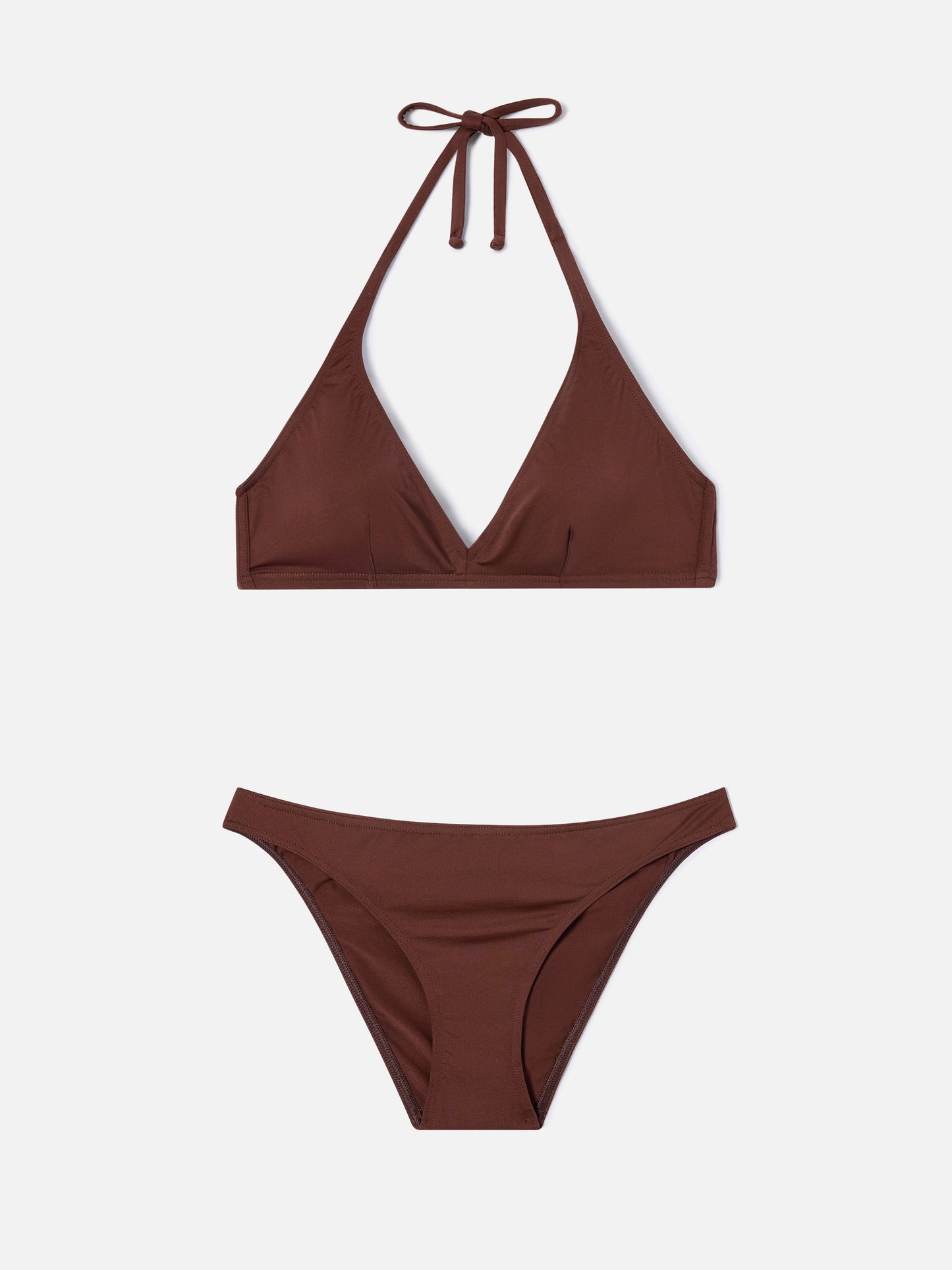 Bikini Gala en marrón oscuro liso 