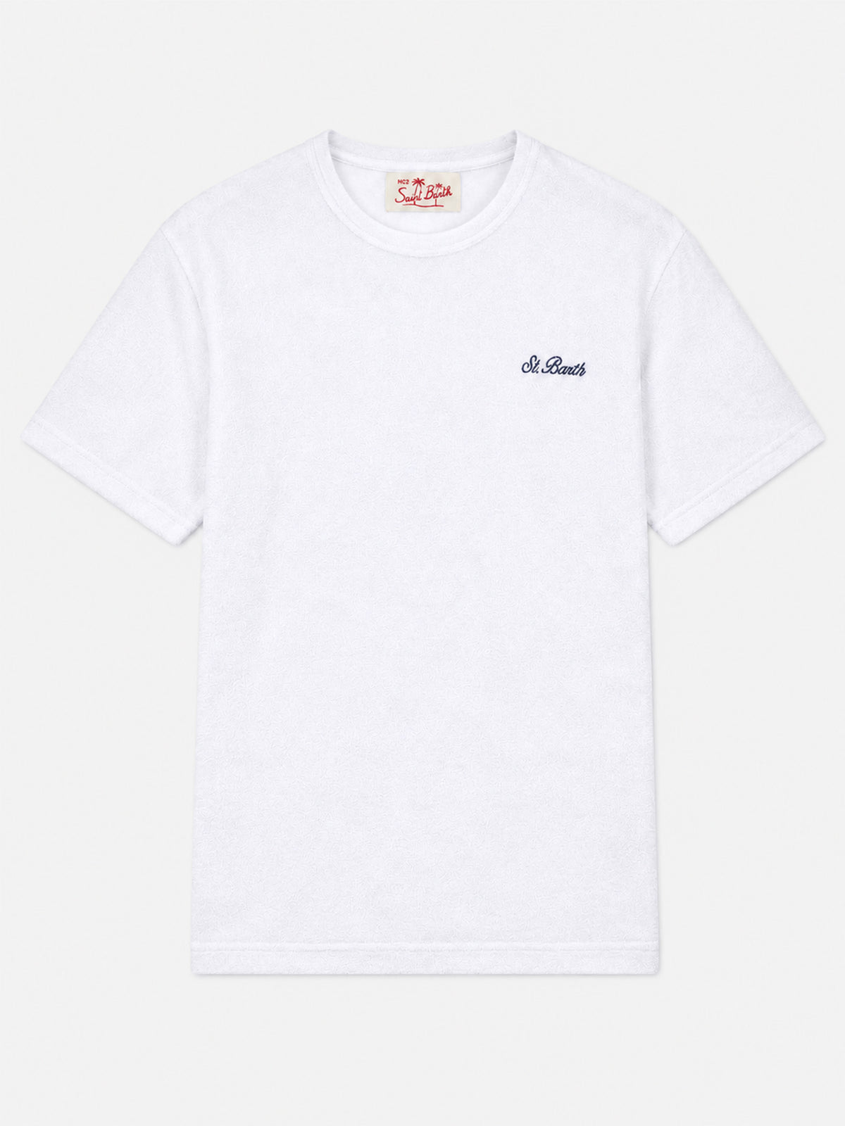 T-shirt en éponge blanc Gary avec broderie St. Barth 