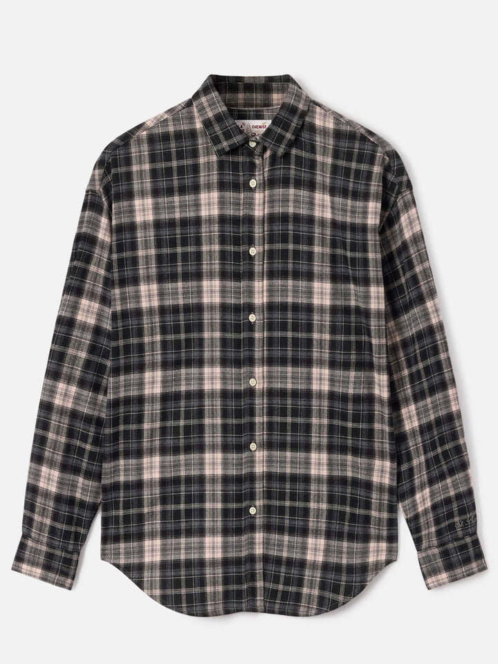 Chemise en flanelle Gigy à motif tartan avec broderie logo 