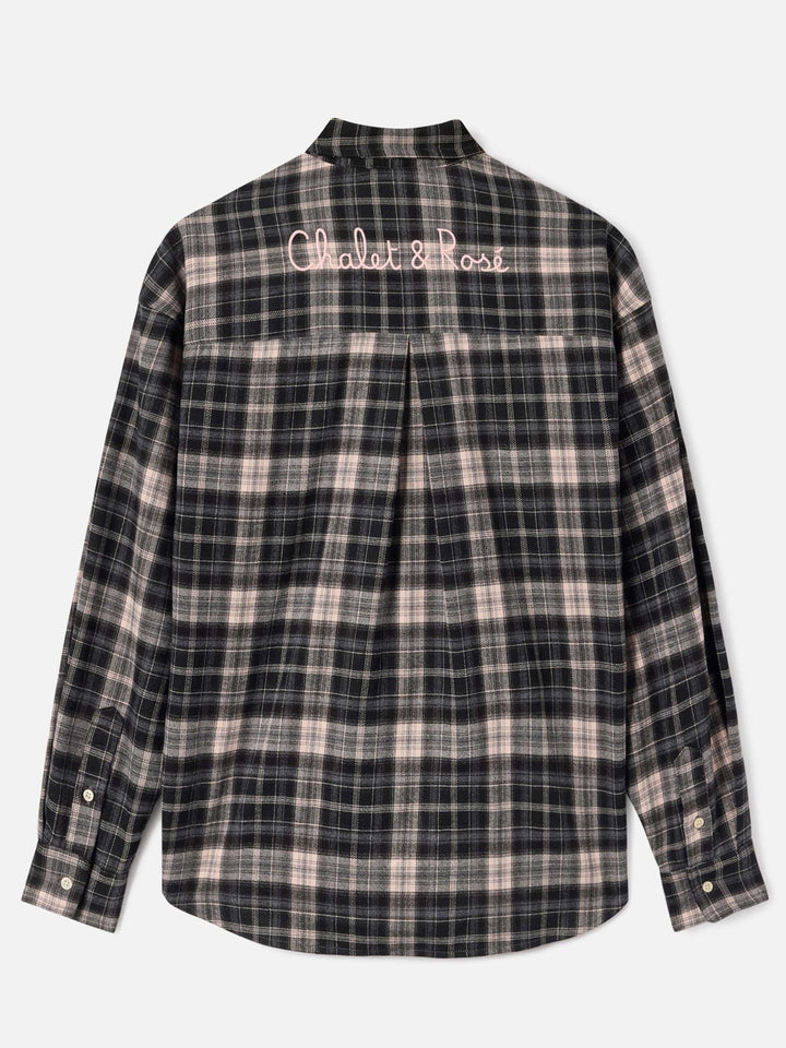 Chemise en flanelle Gigy à motif tartan avec broderie logo 
