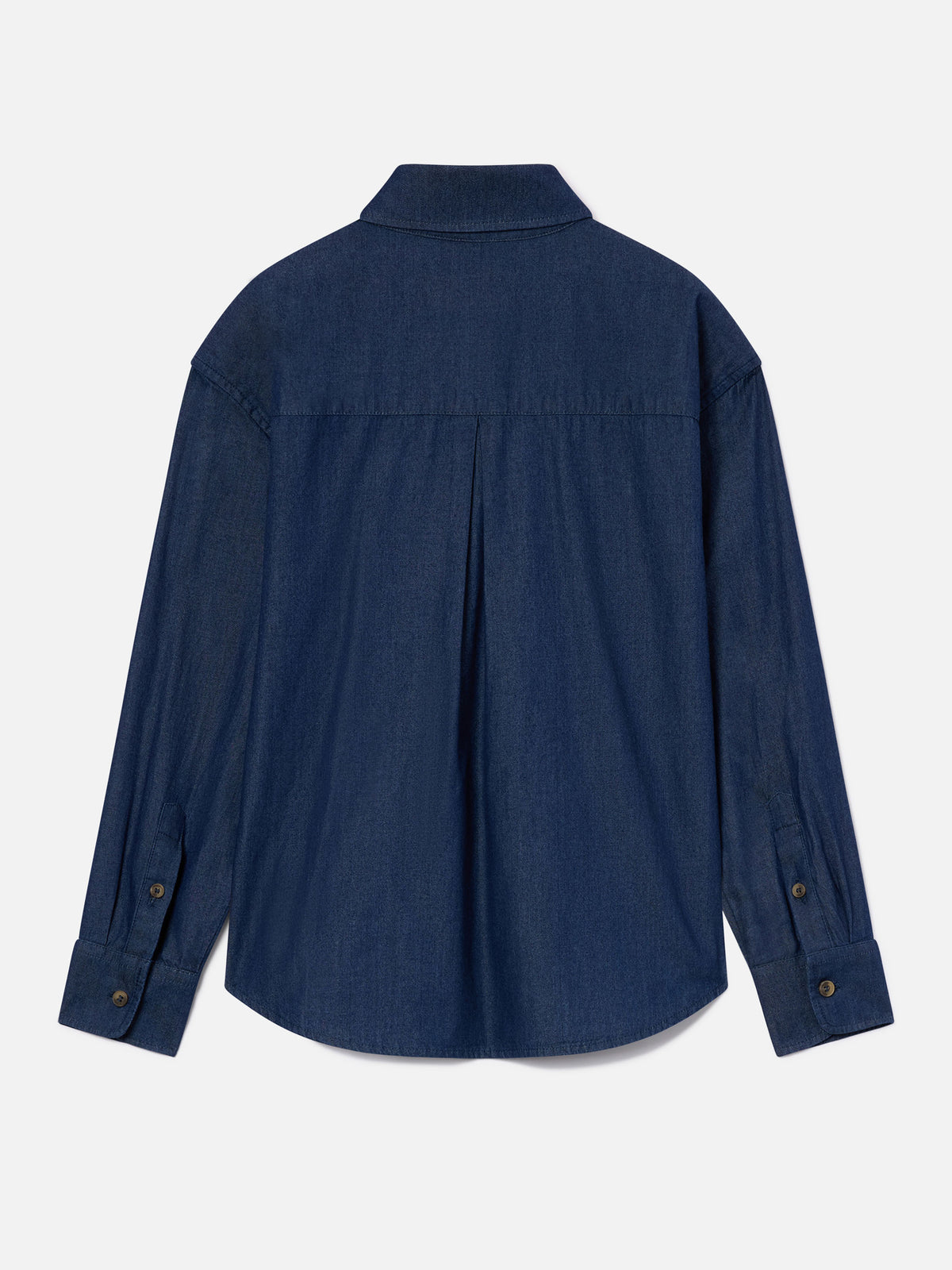 Light blue Gigy cotton denim shirt with poodle embroidery