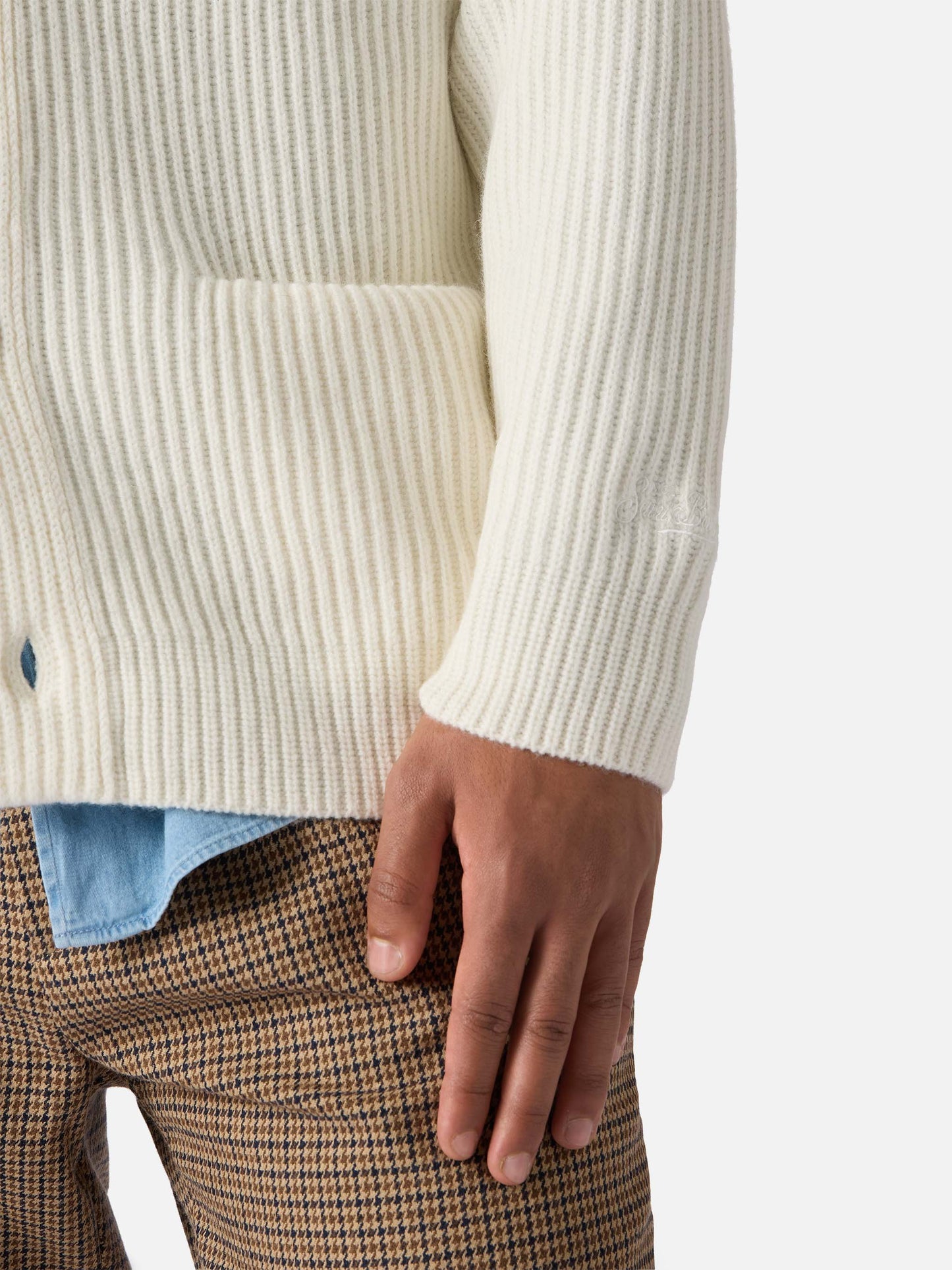 White wool cardigan Glasgow