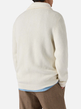 White wool cardigan Glasgow