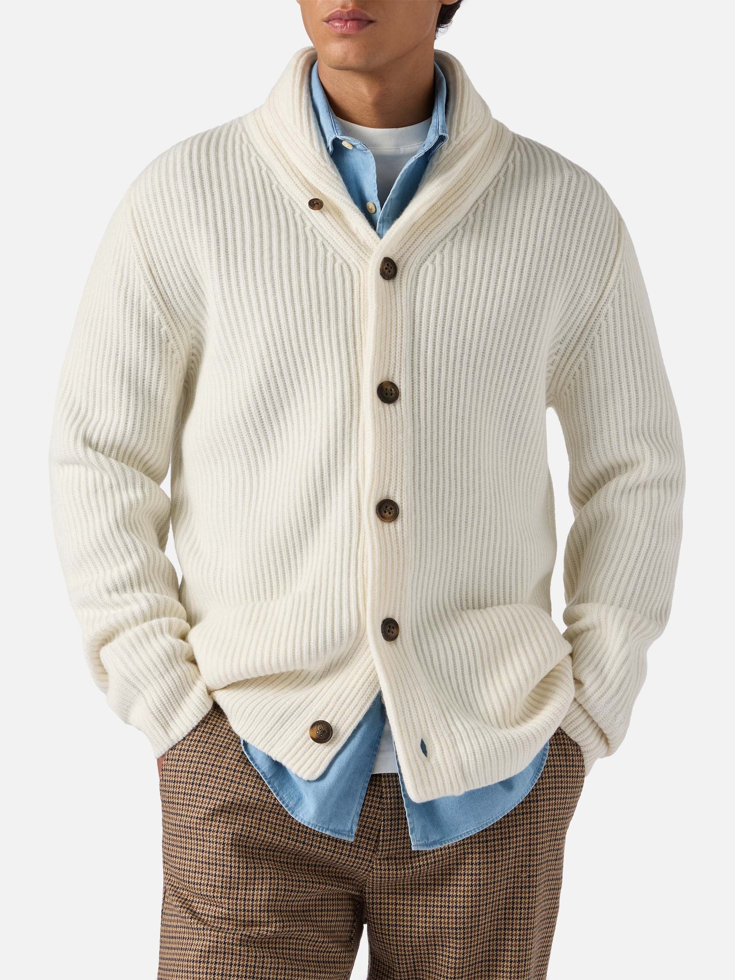 White wool cardigan Glasgow