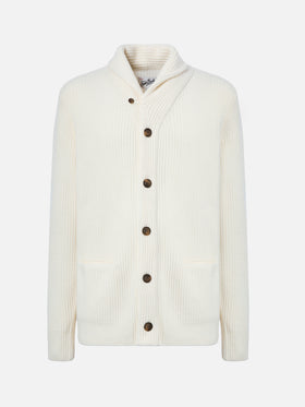 White wool cardigan Glasgow