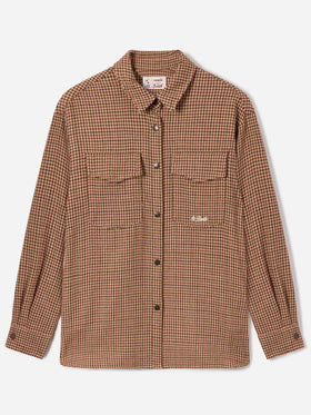 Sobrecamisa de franela en mezcla de lana Cambry con bordado de Mickey Mouse | Special edition 