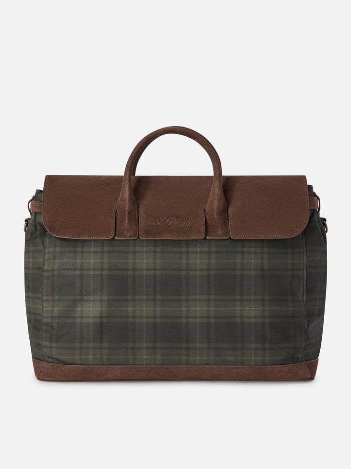 Neceser de viaje Gentleman encerado con estampado tartán 