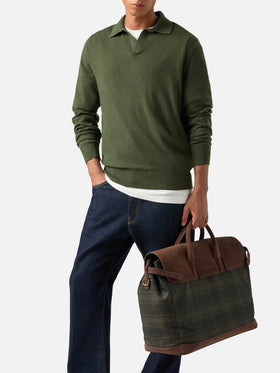 Neceser de viaje Gentleman encerado con estampado tartán 