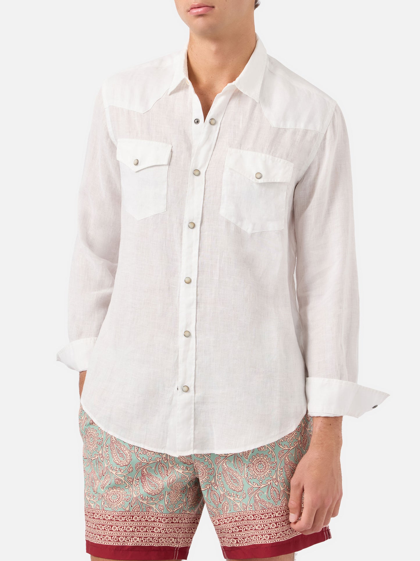 Greg white linen shirt