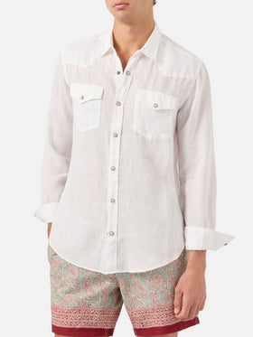 Greg white linen shirt