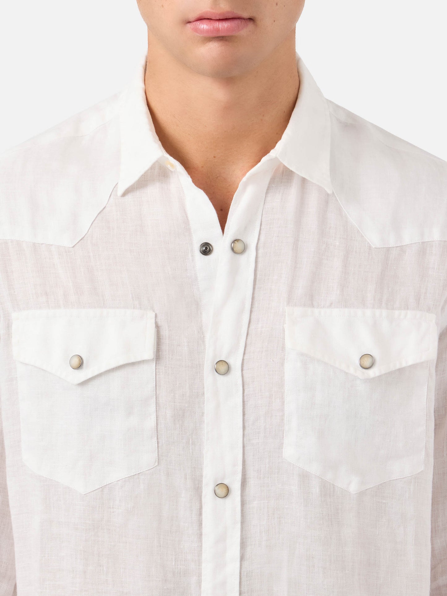 Greg white linen shirt