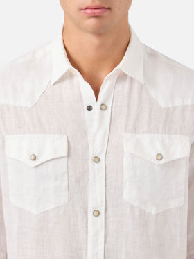 Greg white linen shirt