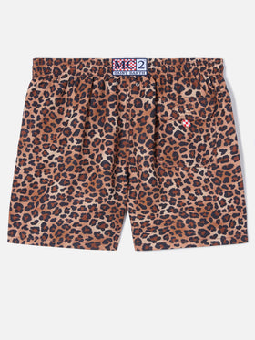 Short de bain Gustavia à imprimé léopard 