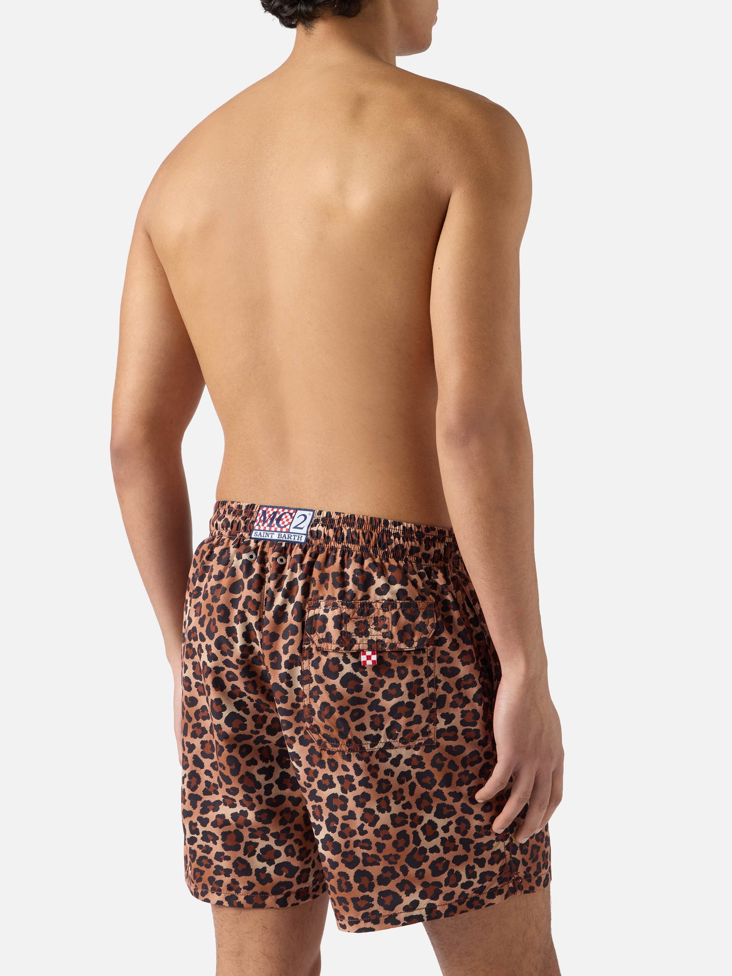 Short de bain Gustavia à imprimé léopard 