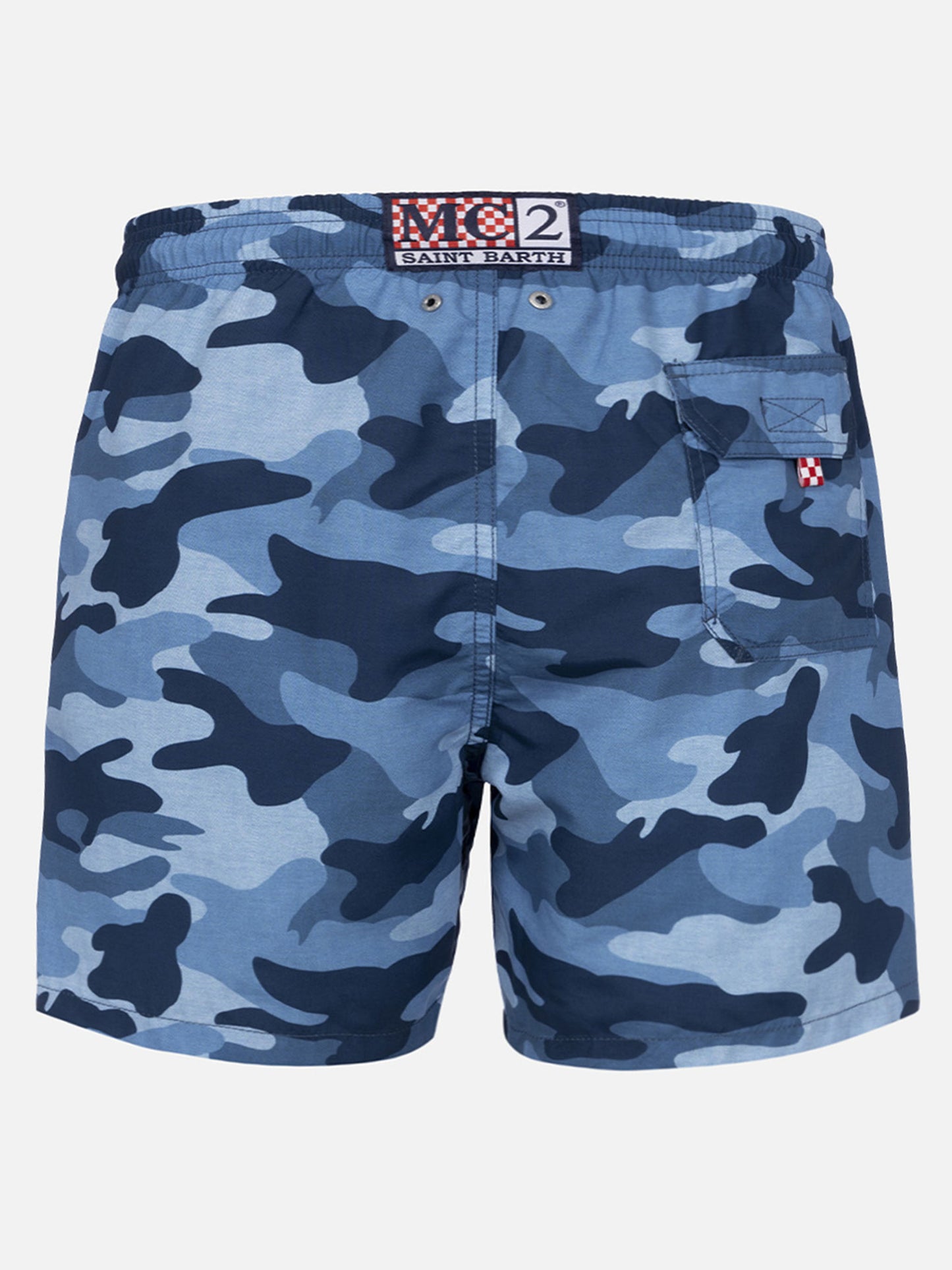 Mittellange Gustavia-Badeshorts für Herren mit Tarnmuster