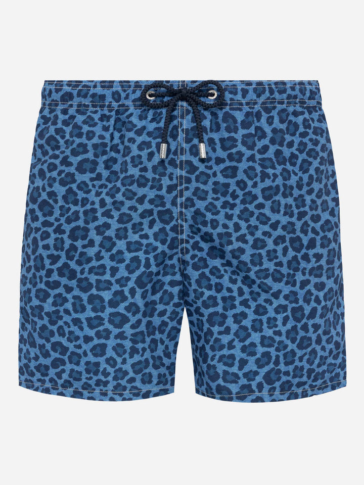 Man mid-length Gustavia swim-shorts with animalier print - MC2 Saint Barth