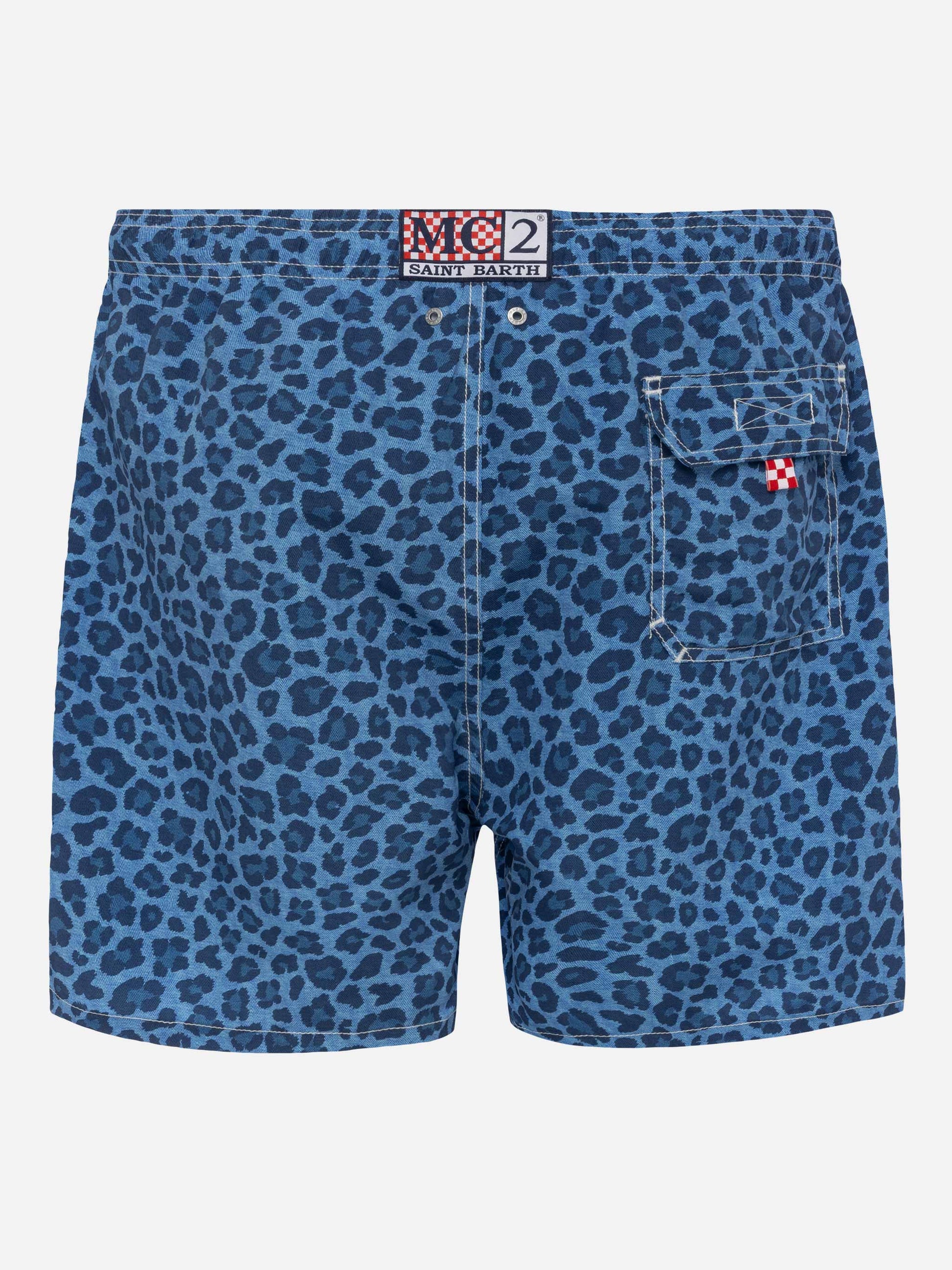 Man mid-length Gustavia swim-shorts with animalier print - MC2 Saint Barth